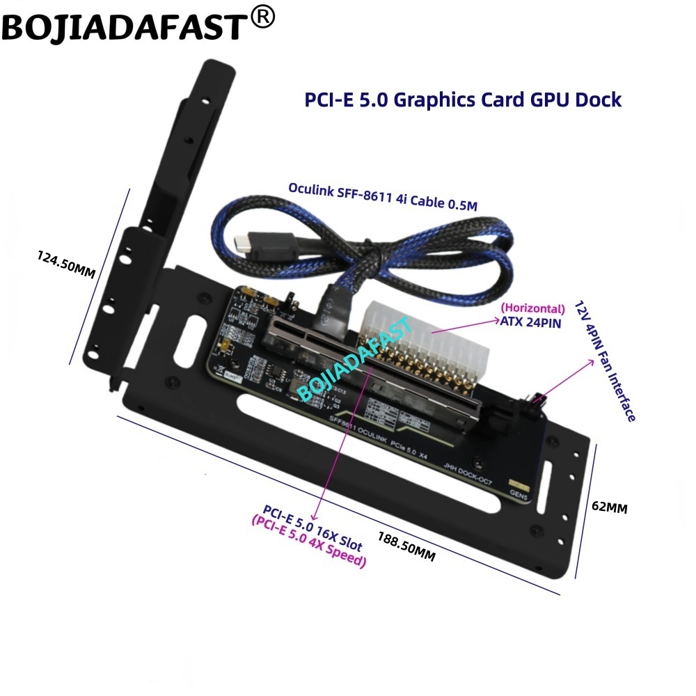 PCI-E 5.0 16X GEN5 Adapter Car - огляд і ціна Oculink Egpu Dock Graphics Card